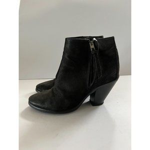 ALL SAINTS Black Leather Moto Ankle Boots Sz 41/11